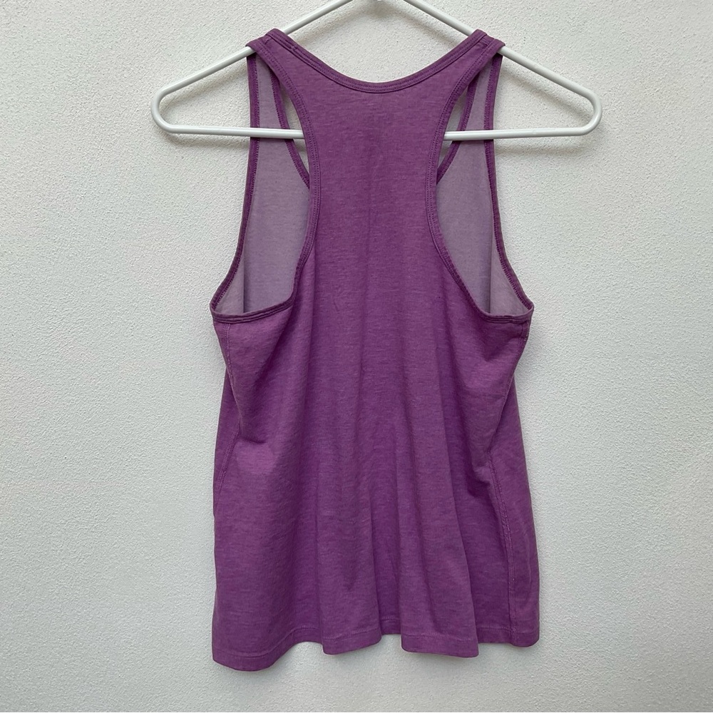 Nike Dri-Fit Regular Fit Purple Running Exercise Razorback Tank Size Medium - Picture 4 of 4